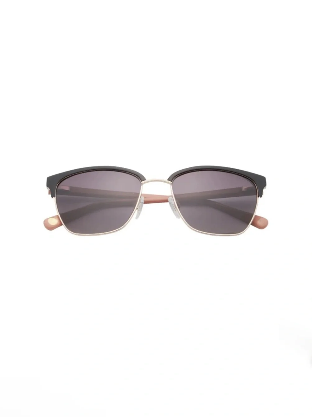 Ted Baker Full Rim Clubmaster Sunglasses w/ Leather Case - Black & Pink $189 NWT - Picture 2 of 9